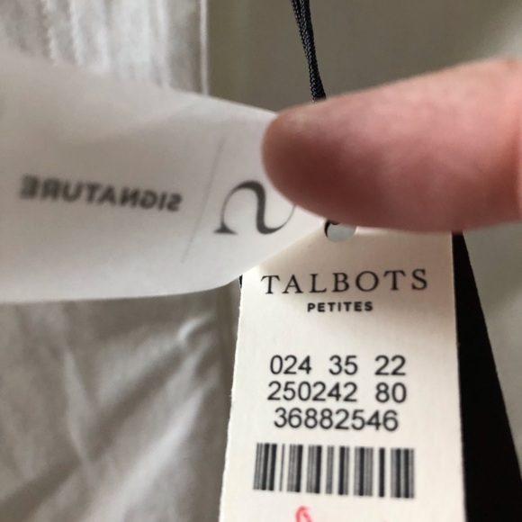 Talbots white signature style cotton cropped pants in size 6P - Picture 5 of 7